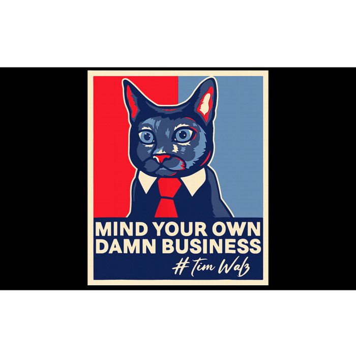 Walz Mind Your Own Damn Business Harris Waltz Cat Lady Bumper Sticker