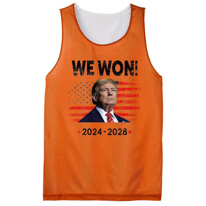 We Won 2024 2028 Mesh Reversible Basketball Jersey Tank