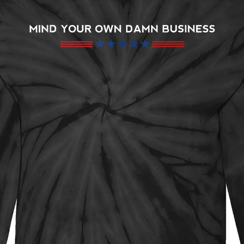 Walz Waltz 2024 Mind Your Own Damn Business Tie-Dye Long Sleeve Shirt