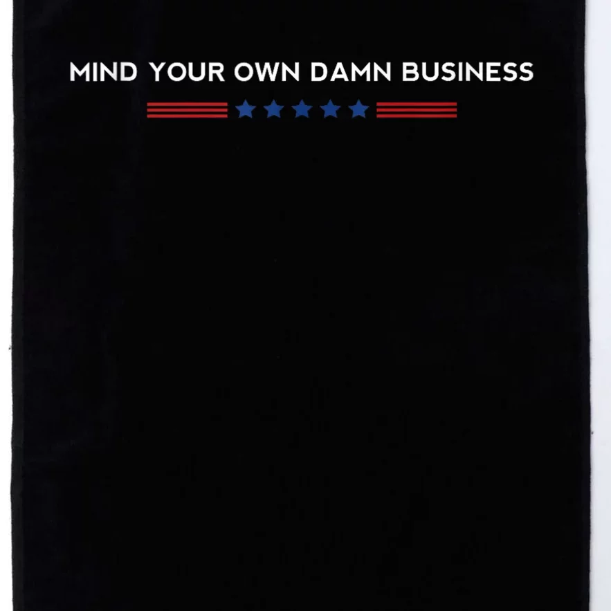 Walz Waltz 2024 Mind Your Own Damn Business Platinum Collection Golf Towel