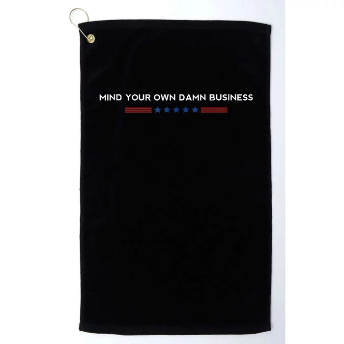 Walz Waltz 2024 Mind Your Own Damn Business Platinum Collection Golf Towel