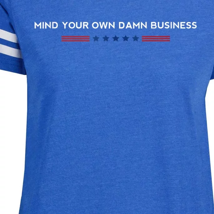 Walz Waltz 2024 Mind Your Own Damn Business Enza Ladies Jersey Football T-Shirt