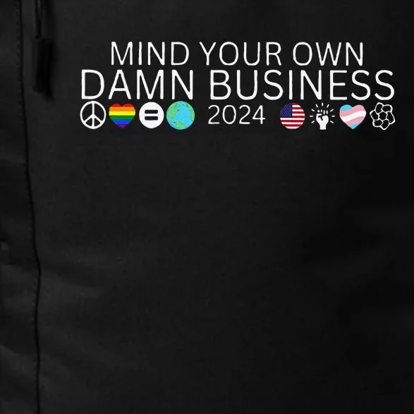 Walz Waltz 2024 American Flag Mind Your Own Damn Business Gift Daily Commute Backpack