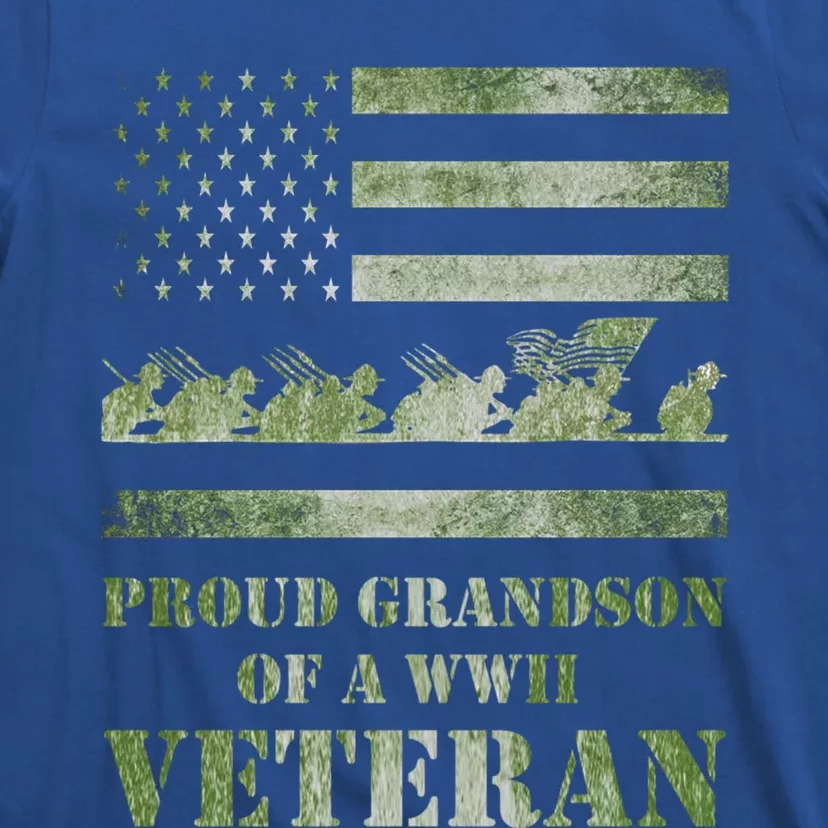 World War 2 Ii 80th Anniversary Proud Grandson Of A Veteran Gift T-Shirt