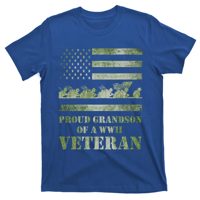 World War 2 Ii 80th Anniversary Proud Grandson Of A Veteran Gift T-Shirt