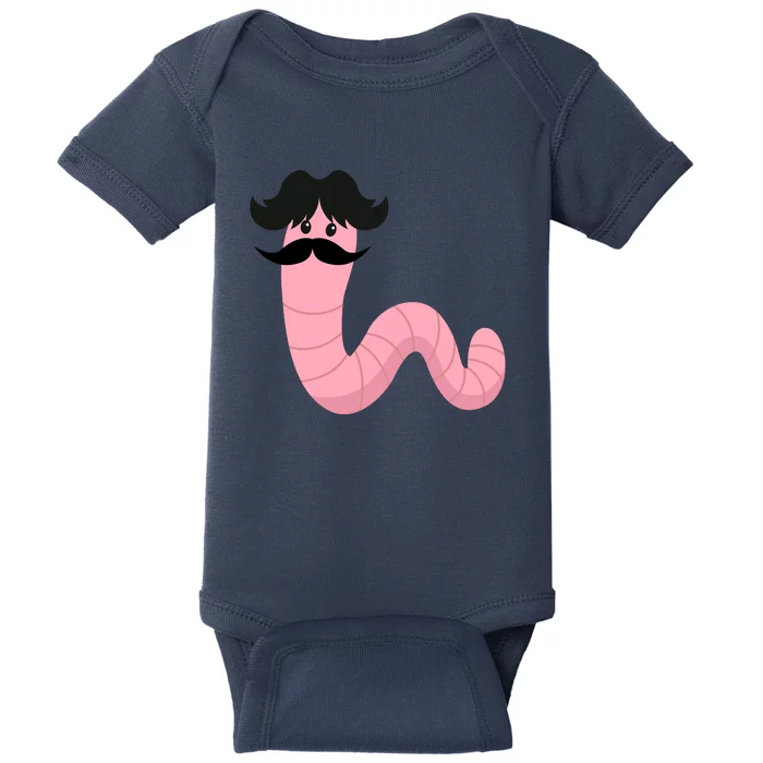 Worm With A Mustache James Tom Ariana Reality Baby Bodysuit