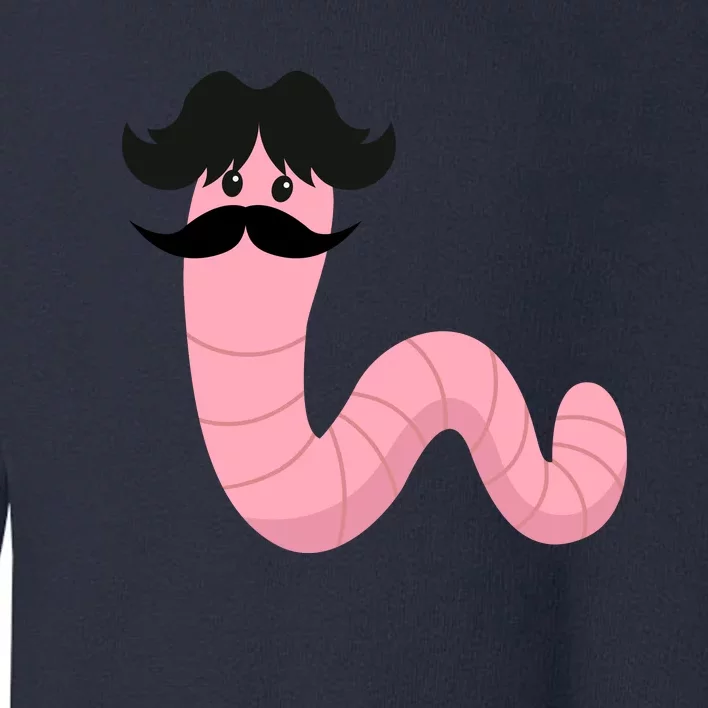 Worm With A Mustache James Tom Ariana Reality Toddler Sweatshirt