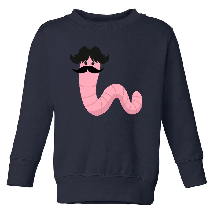 Worm With A Mustache James Tom Ariana Reality Toddler Sweatshirt