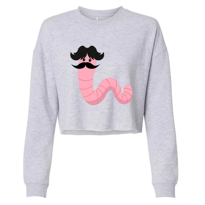 Worm With A Mustache James Tom Ariana Reality Cropped Pullover Crew