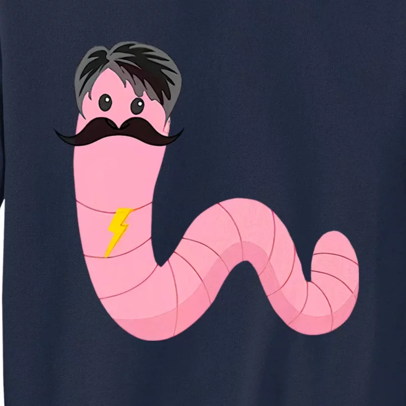 Worm With A Mustache James Tom Ariana Reality Tall Sweatshirt