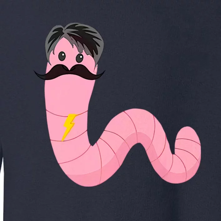 Worm With A Mustache James Tom Ariana Reality Toddler Sweatshirt