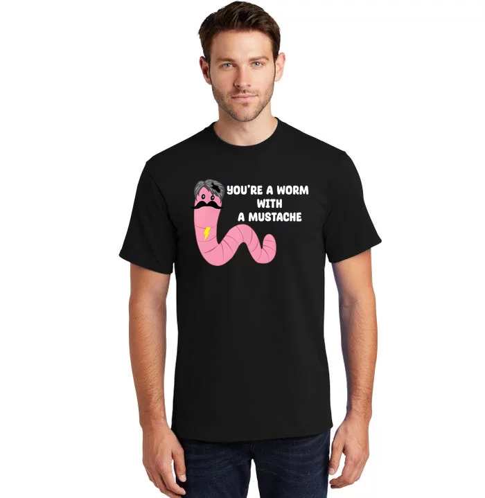 Worm With A Mustache James Tom Ariana Reality Tall T-Shirt