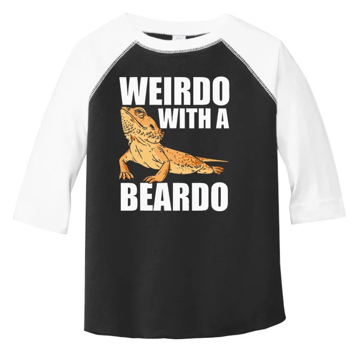 Weirdo With A Beardo Bearded Dragon Enthusiast Reptile Toddler Fine Jersey T-Shirt