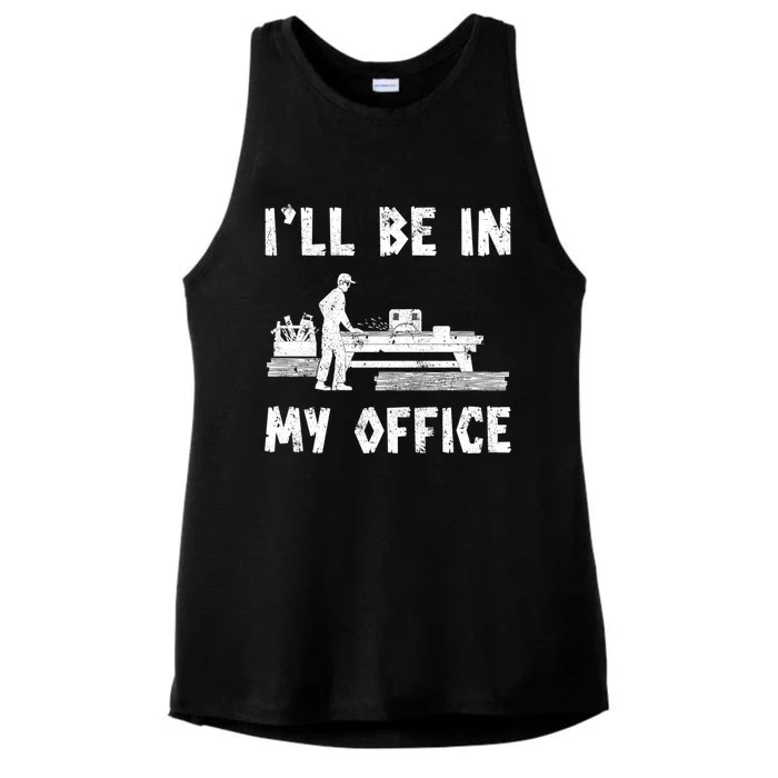 Woodworker Workshop As Office I Carpenter Cute Gift Ladies Tri-Blend Wicking Tank