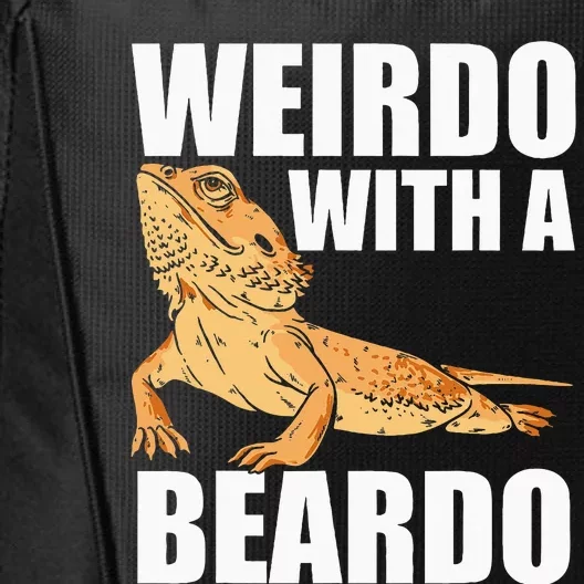 Weirdo With A Beardo Bearded Dragon Enthusiast Reptile City Backpack