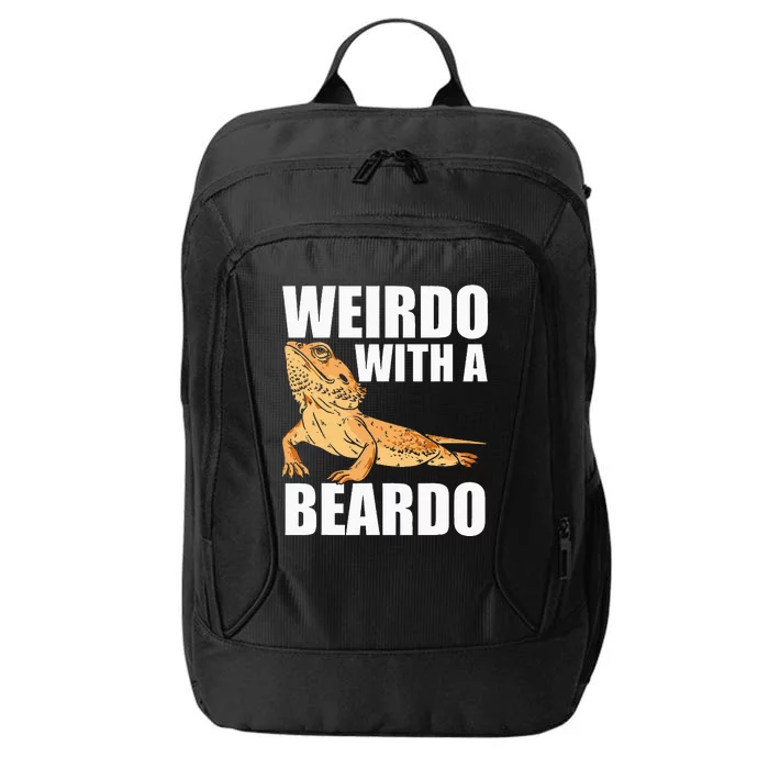 Weirdo With A Beardo Bearded Dragon Enthusiast Reptile City Backpack