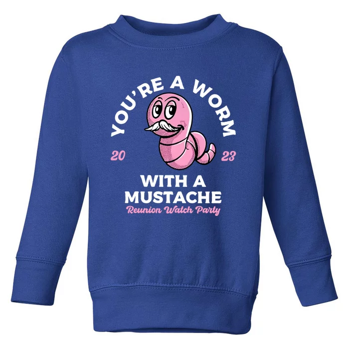 Worm With A Mustache James Tom Ariana Reality Toddler Sweatshirt