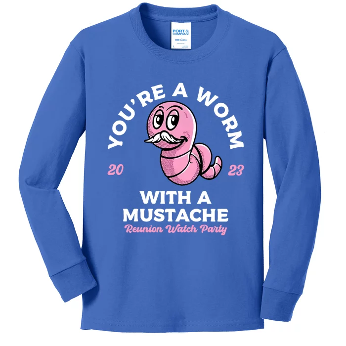 Worm With A Mustache James Tom Ariana Reality Kids Long Sleeve Shirt