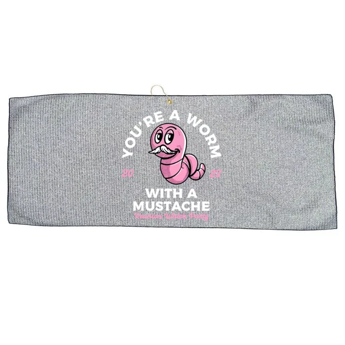 Worm With A Mustache James Tom Ariana Reality Large Microfiber Waffle Golf Towel