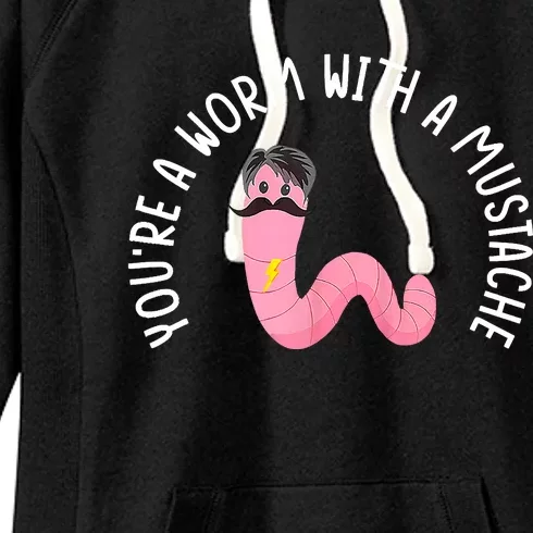 Worm With A Mustache James Tom Ariana Reality Funny Matching Women's Fleece Hoodie