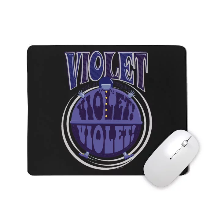 W.Illy Wonka And The Chocolate Factory Violet Blueberry Mousepad