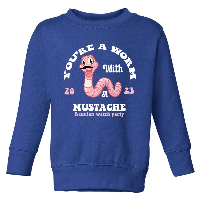 Worm With A Mustache James Tom Ariana Reality Toddler Sweatshirt