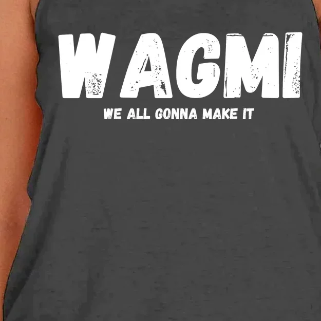 WAGMI We ALL Gonna Make It, Crypto And NFT, Cryptocurrency Women's Knotted Racerback Tank