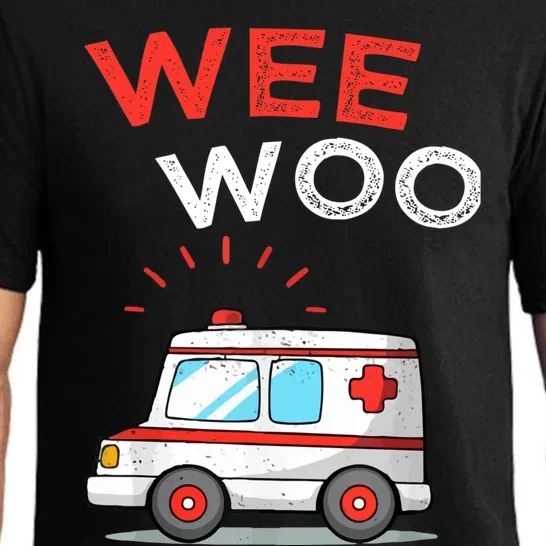 Wee Woo Ambulance Amr Funny Ems Emt Paramedic Pajama Set