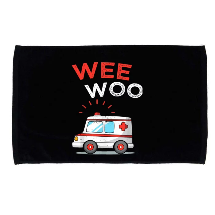 Wee Woo Ambulance Amr Funny Ems Emt Paramedic Microfiber Hand Towel