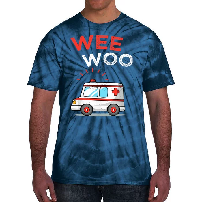 Wee Woo Ambulance Amr Funny Ems Emt Paramedic Tie-Dye T-Shirt