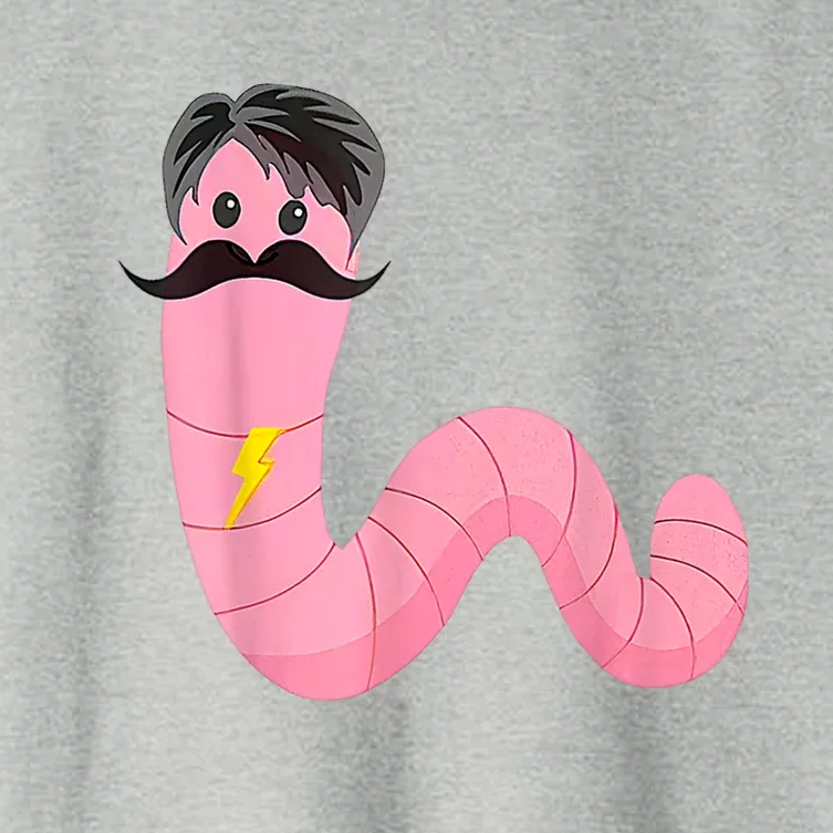 Worm With A Mustache James Tom Ariana Reality Women's Crop Top Tee