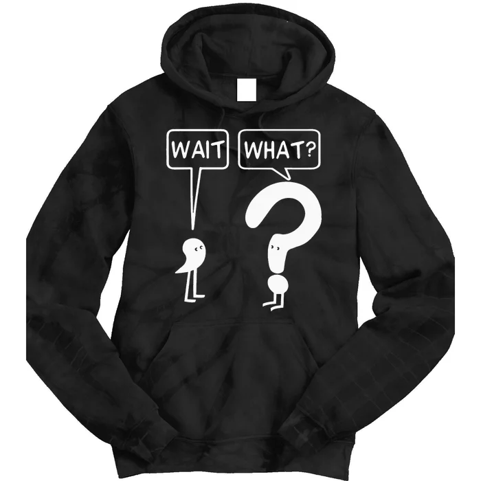 Wait, What Apostrophe Question Mark Funny English Teacher Tie Dye Hoodie