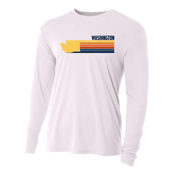 Retro Vintage Washington Cooling Performance Long Sleeve Crew