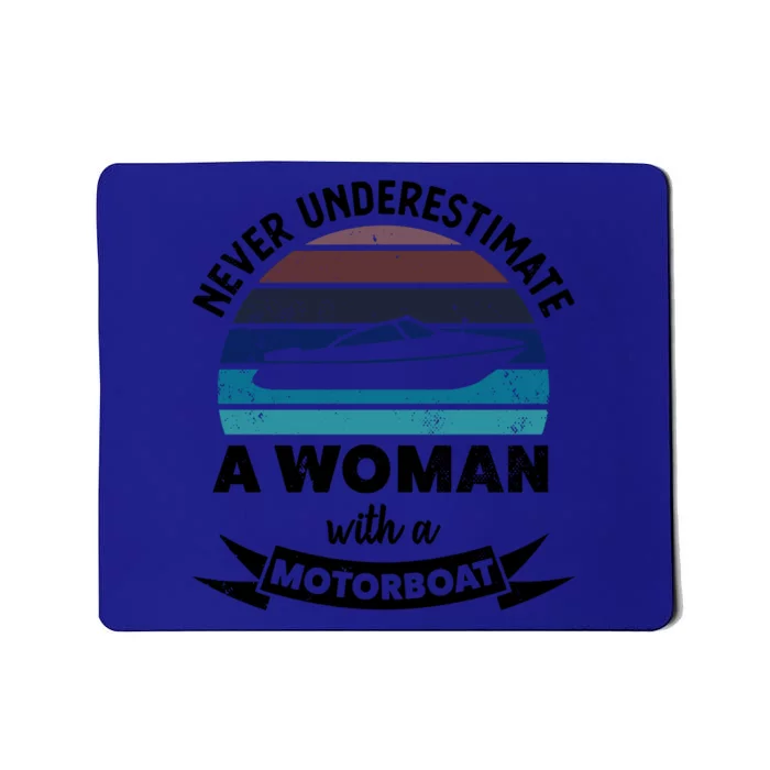 Wo With A Motorboat Funny Boating Funny Gift Mom Cute Gift Mousepad