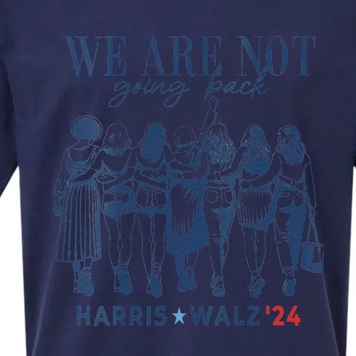 Women We Are Not Going Back Kamala Harris Waltz 24 Madam President Gift Sueded Cloud Jersey T-Shirt