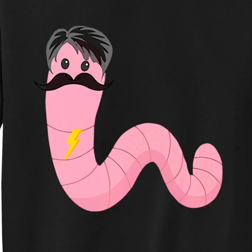 Worm With A Mustache James Tom Ariana Reality Tall Sweatshirt