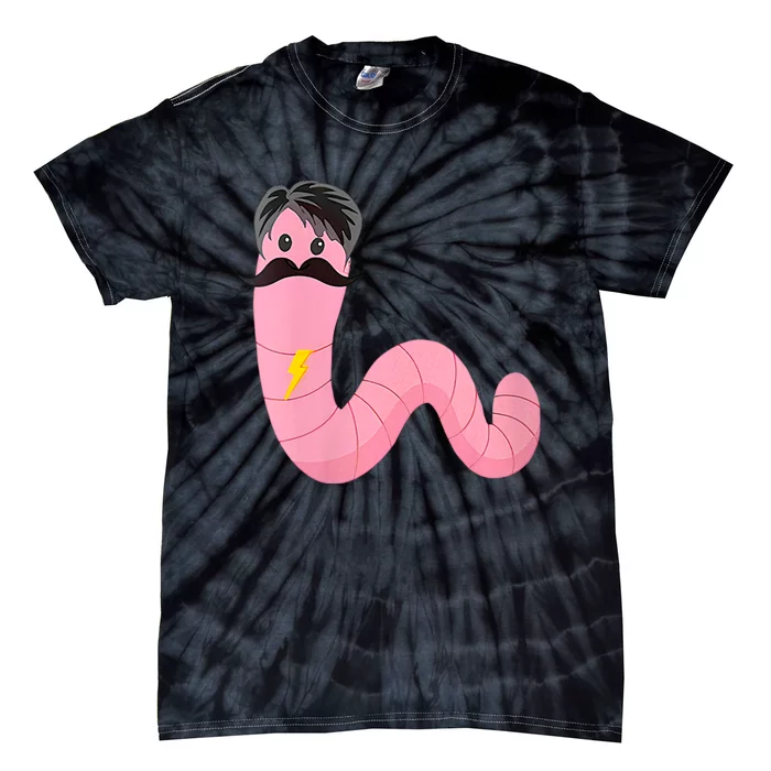 Worm With A Mustache James Tom Ariana Reality Tie-Dye T-Shirt