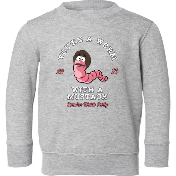 Worm With A Mustache James Tom Ariana Reality Toddler Sweatshirt