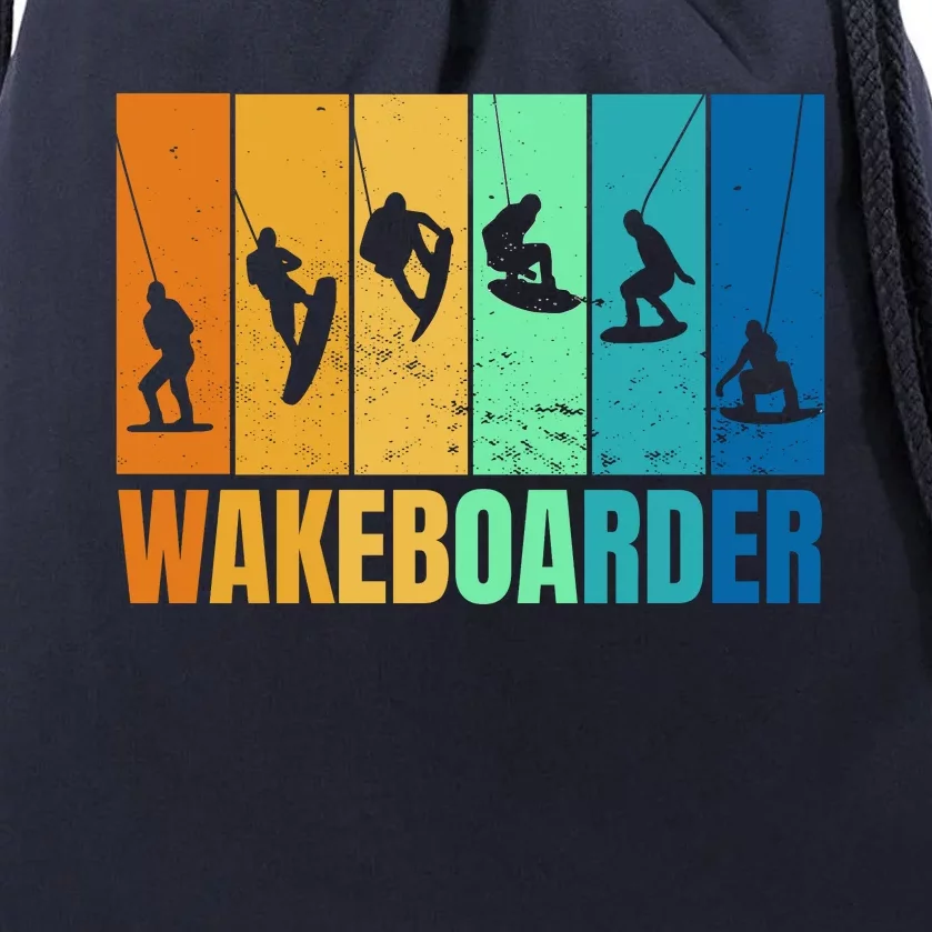 Wakeboarder Drawstring Bag