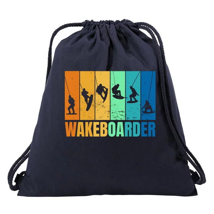 Wakeboarder Drawstring Bag