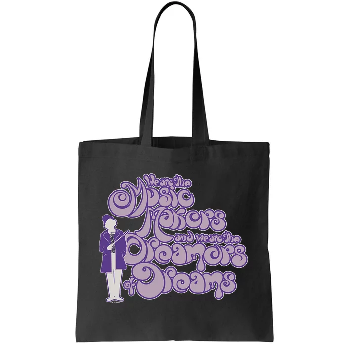 W.I.L.L.Y W.O.N.K.A And The Chocolate Factory Music Makers Gum Font Tote Bag