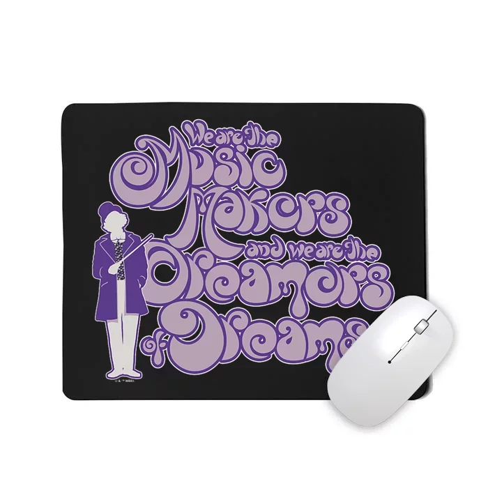 W.I.L.L.Y W.O.N.K.A And The Chocolate Factory Music Makers Gum Font Mousepad