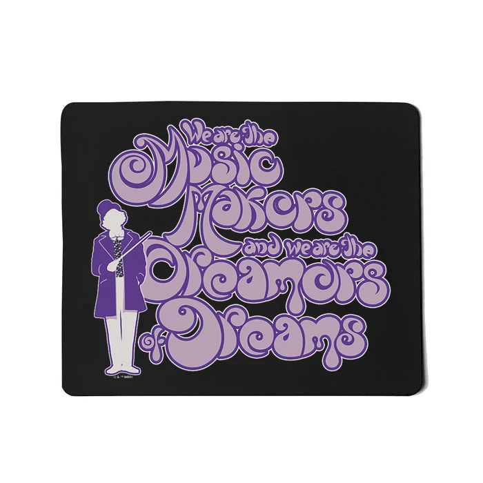 W.I.L.L.Y W.O.N.K.A And The Chocolate Factory Music Makers Gum Font Mousepad