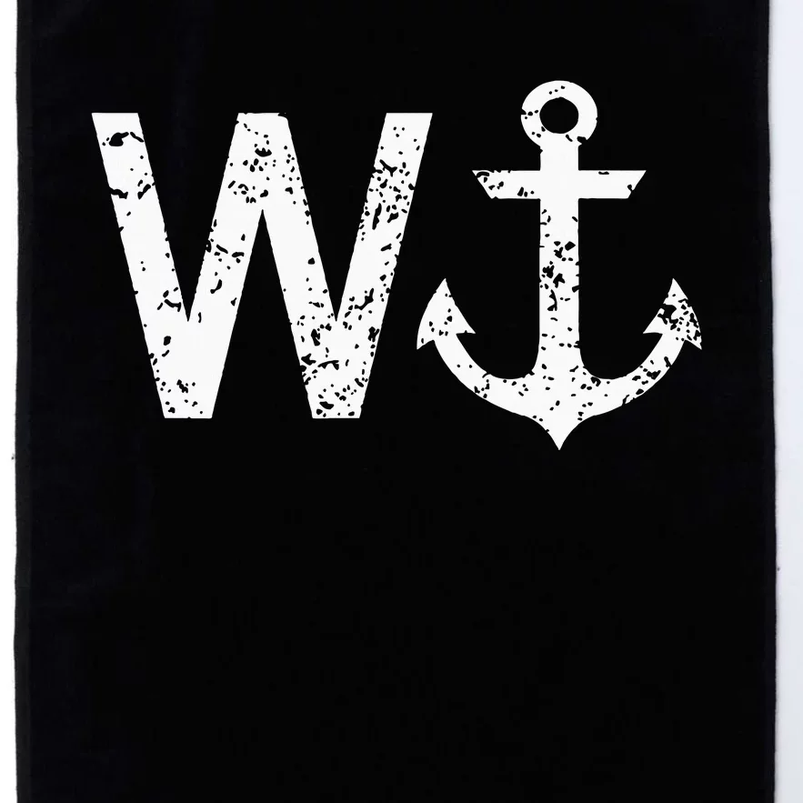 Wanker W Anchor Funny Nautical Insult Wordplay Cruise Sail Platinum Collection Golf Towel