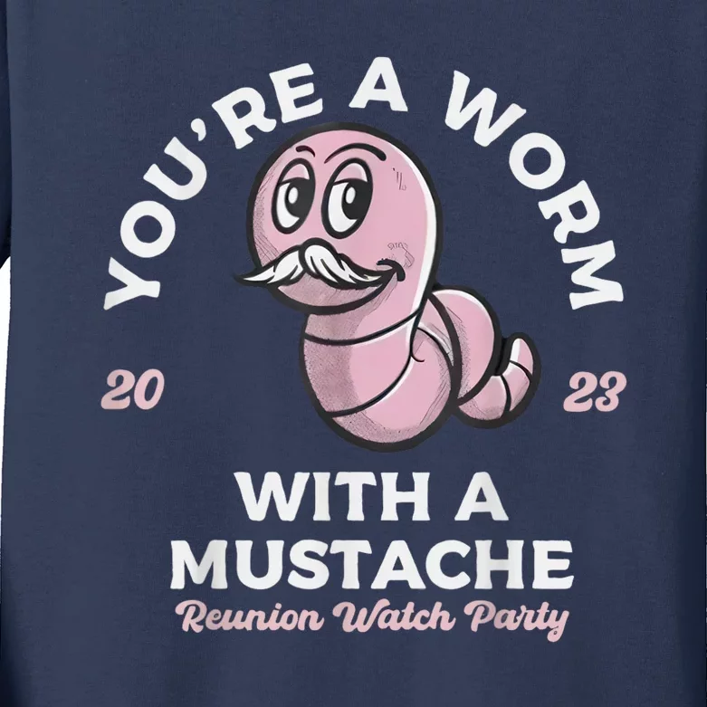 Worm With A Mustache James Tom Ariana Reality Kids Long Sleeve Shirt