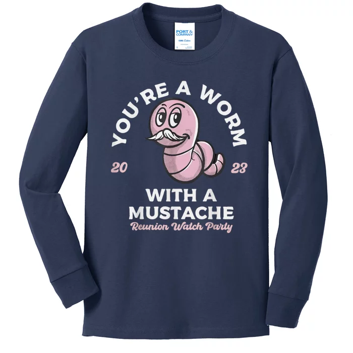 Worm With A Mustache James Tom Ariana Reality Kids Long Sleeve Shirt