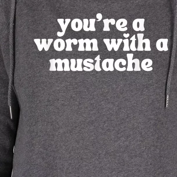 Worm With A Mustache James Tom Ariana Reality Womens Funnel Neck Pullover Hood