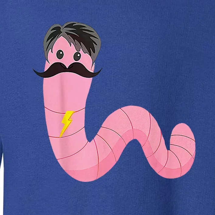 Worm With A Mustache James Tom Ariana Reality Toddler Sweatshirt