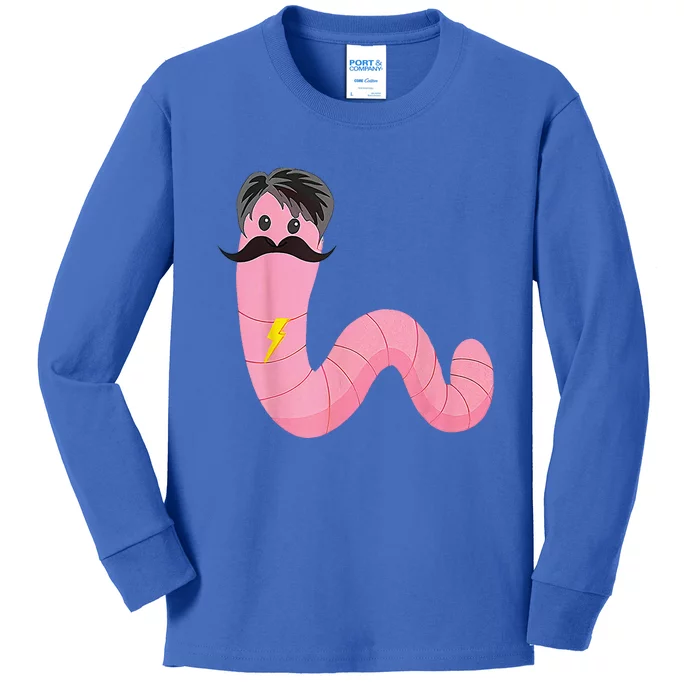 Worm With A Mustache James Tom Ariana Reality Kids Long Sleeve Shirt