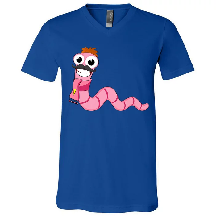 Worm With A Mustache James Tom Ariana Reality V-Neck T-Shirt